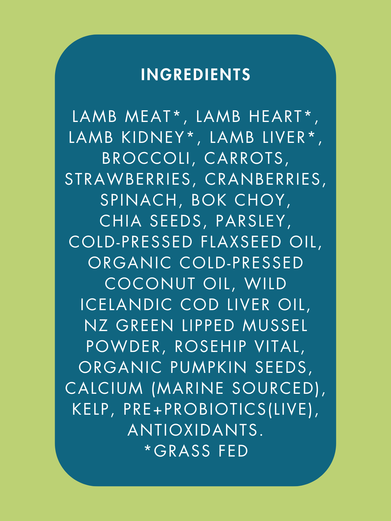Grass Fed Lamb 🐑